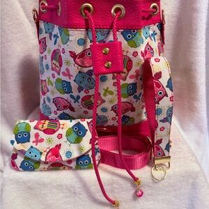 Happy Owl Bucket Bag Set